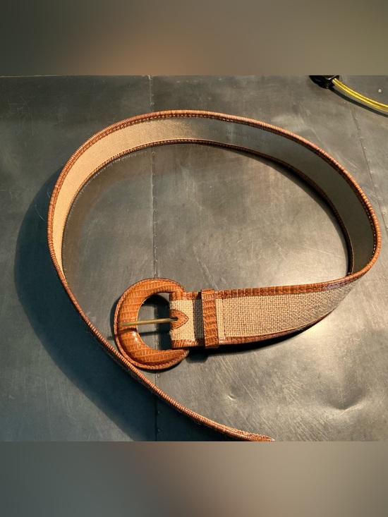 Banana Republic Accessories - Banana Republic Woven Canvas and Brown Belt